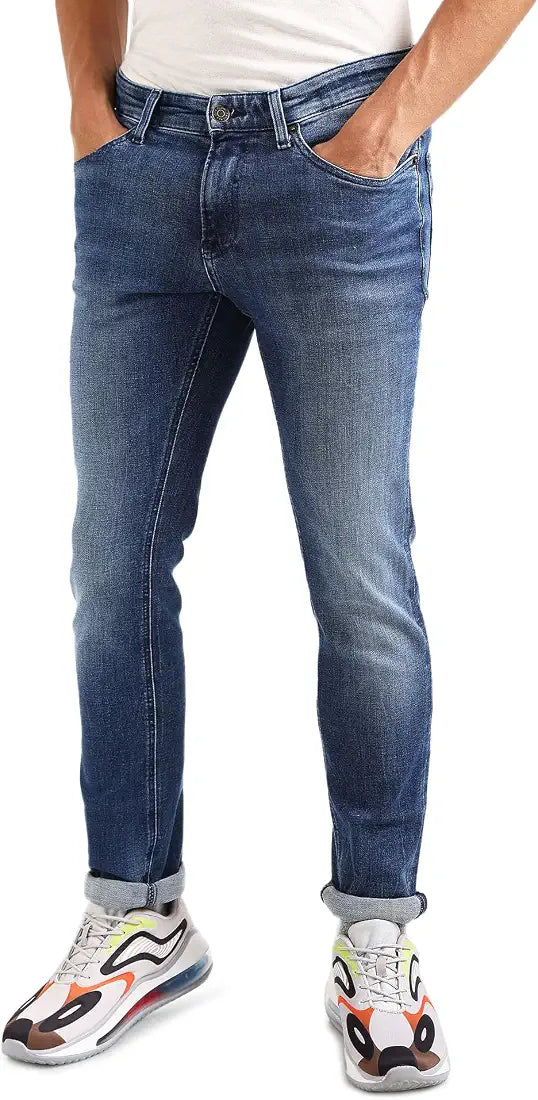 TOMMY HILFIGER Men Slim Mid Rise Blue Jeans