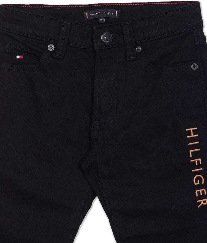 Tommy Hilfiger Boys Regular Fit Black Jeans