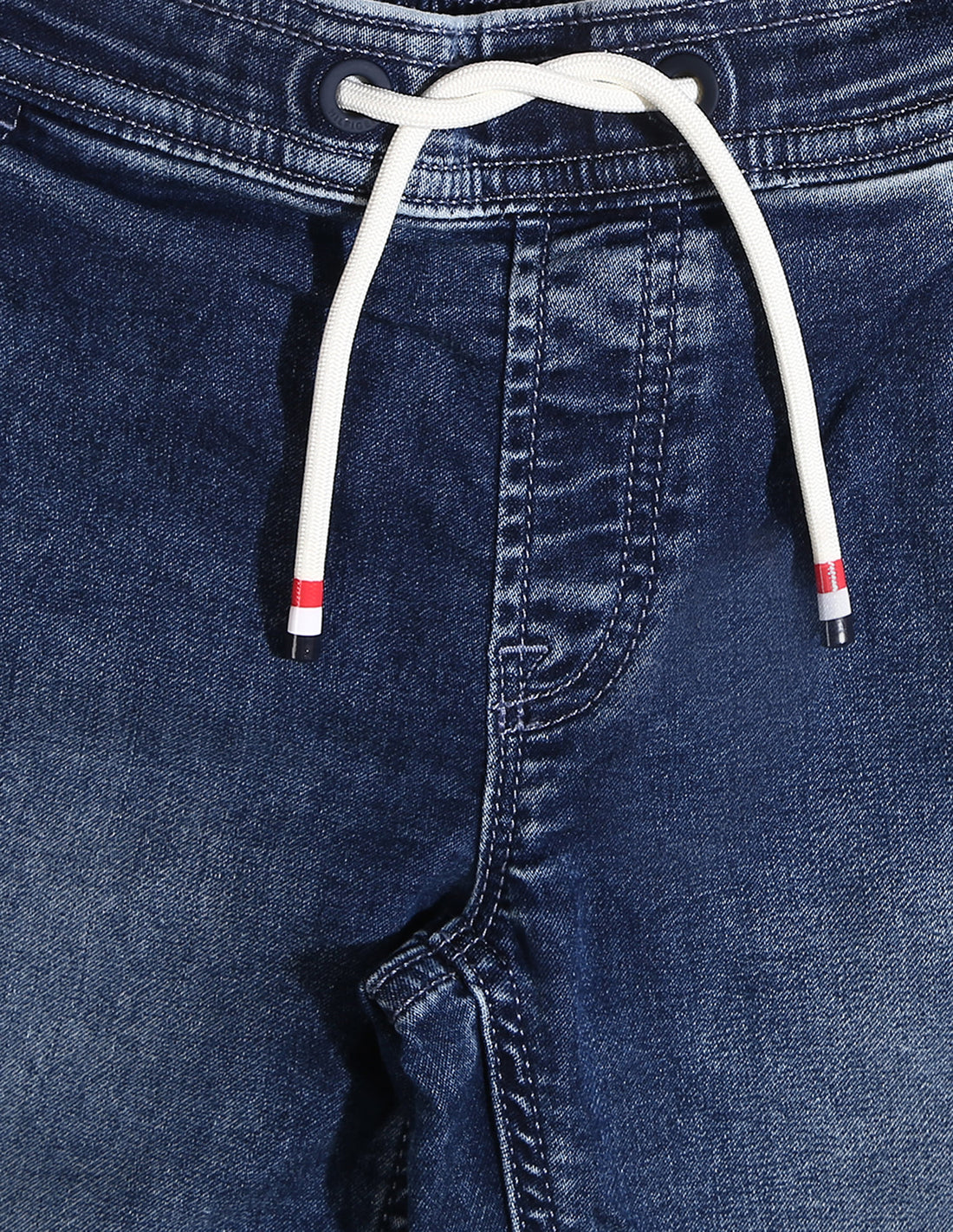 Tommy Hilfiger kids Dark Blue Washed Drawstring Jeans
