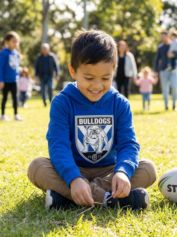 NRL youth hoodie kids logo bulldogs