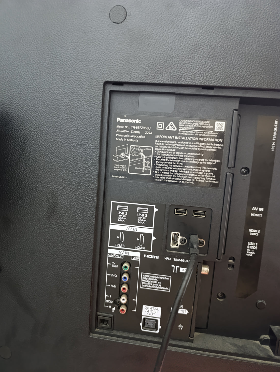 Panasonic 65" LED TV – TH-65F255DX