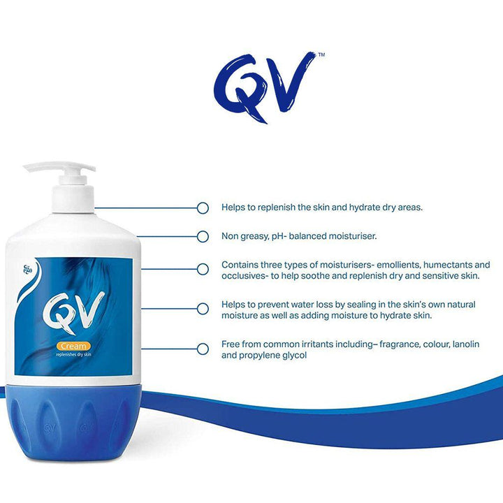 QV Replenishes dry skin Cream 500g for All Skin Type - Experience the Difference!