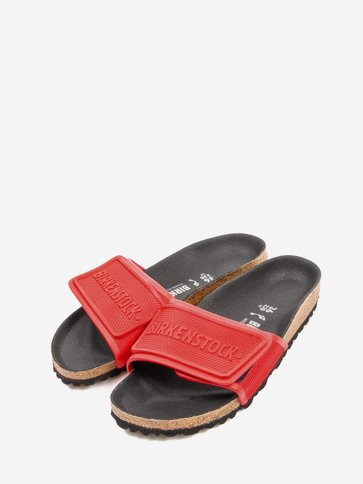 BIRKENSTOCK Adjustable RED Regular Fit Velcro Sliders ( WITHOUT BOX )