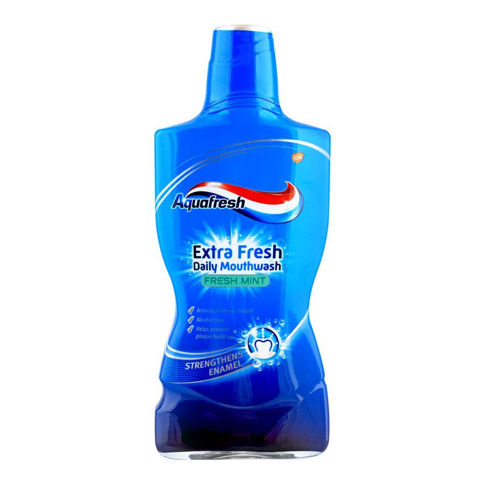 Aqua Fresh Daily Mouthwash-Mint, 500 ml