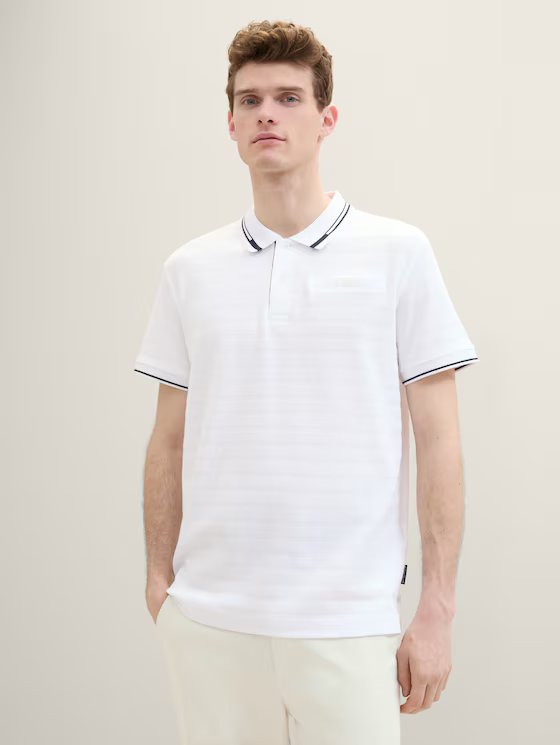 Textured polo shirt
