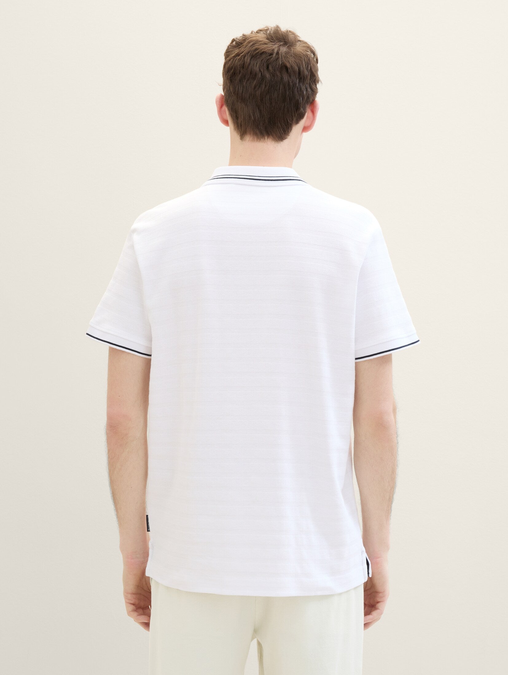 Textured polo shirt