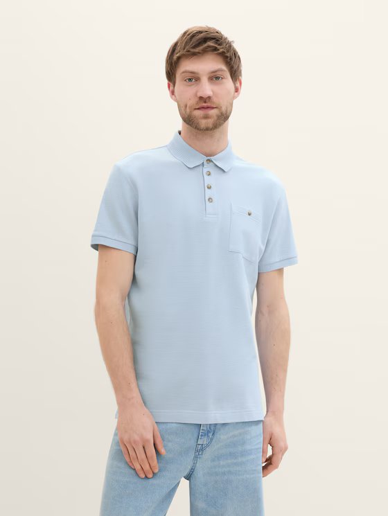 TOM TAILOR textured polo shirt