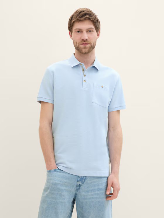 TOM TAILOR textured polo shirt