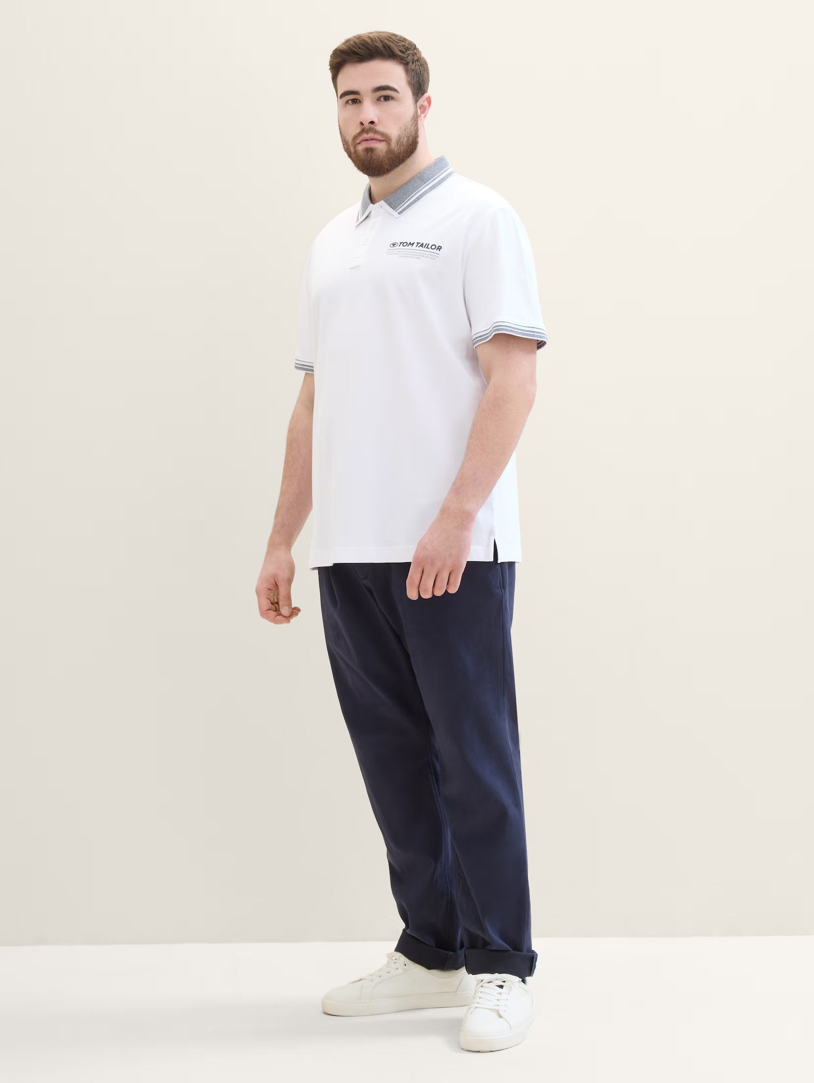 TOM TAILOR Plus - Polo shirt with a logo print