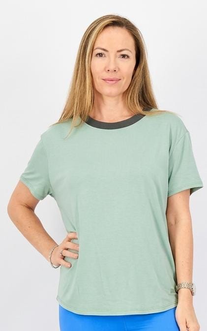 FILA WOMEN FI-LUX SHORT SLEEVE TOP GREEN FW11A741