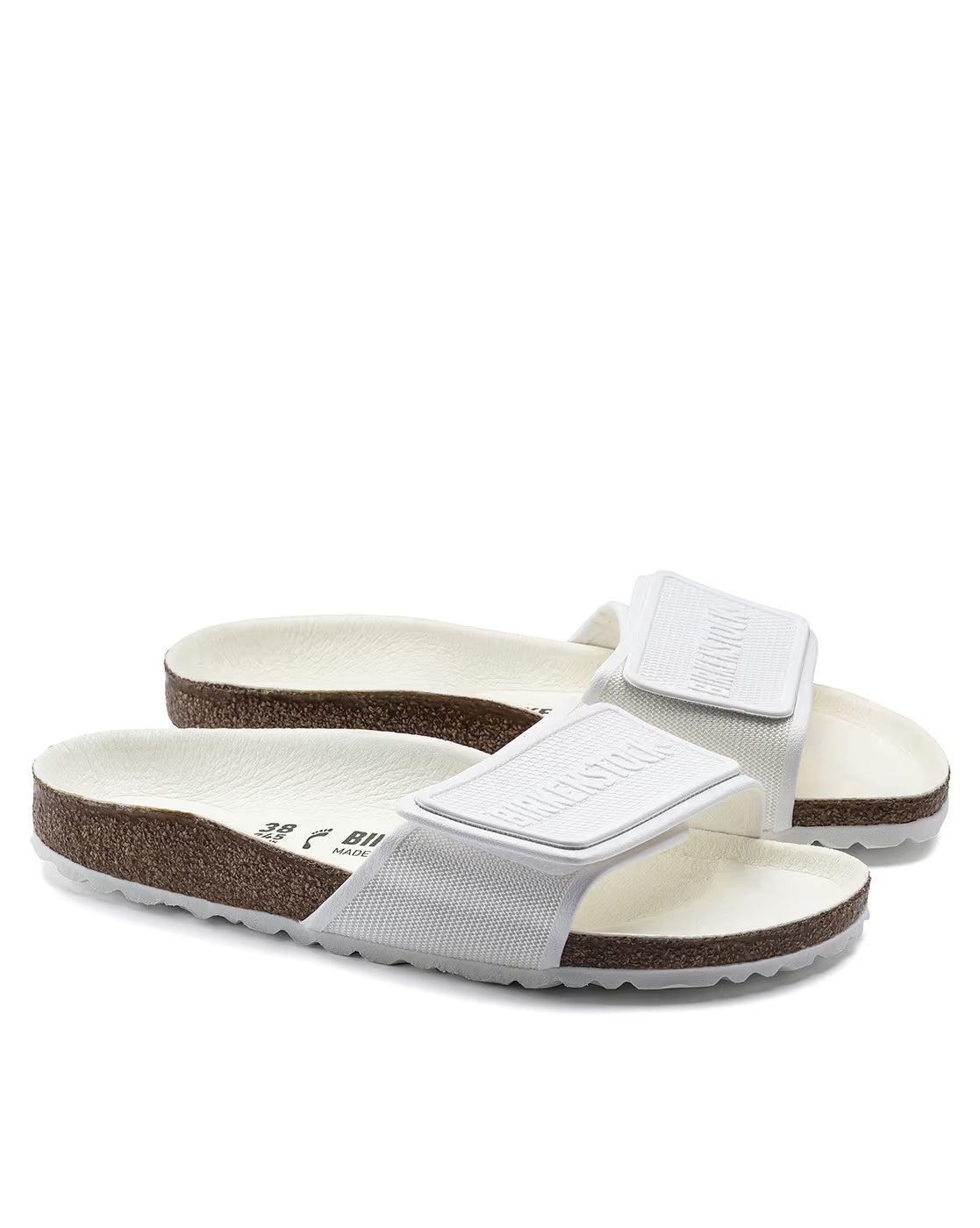 Birkenstock Tema White Regular Width Micro Fibre One-Strap Sandals ( WITHOUT BOX )