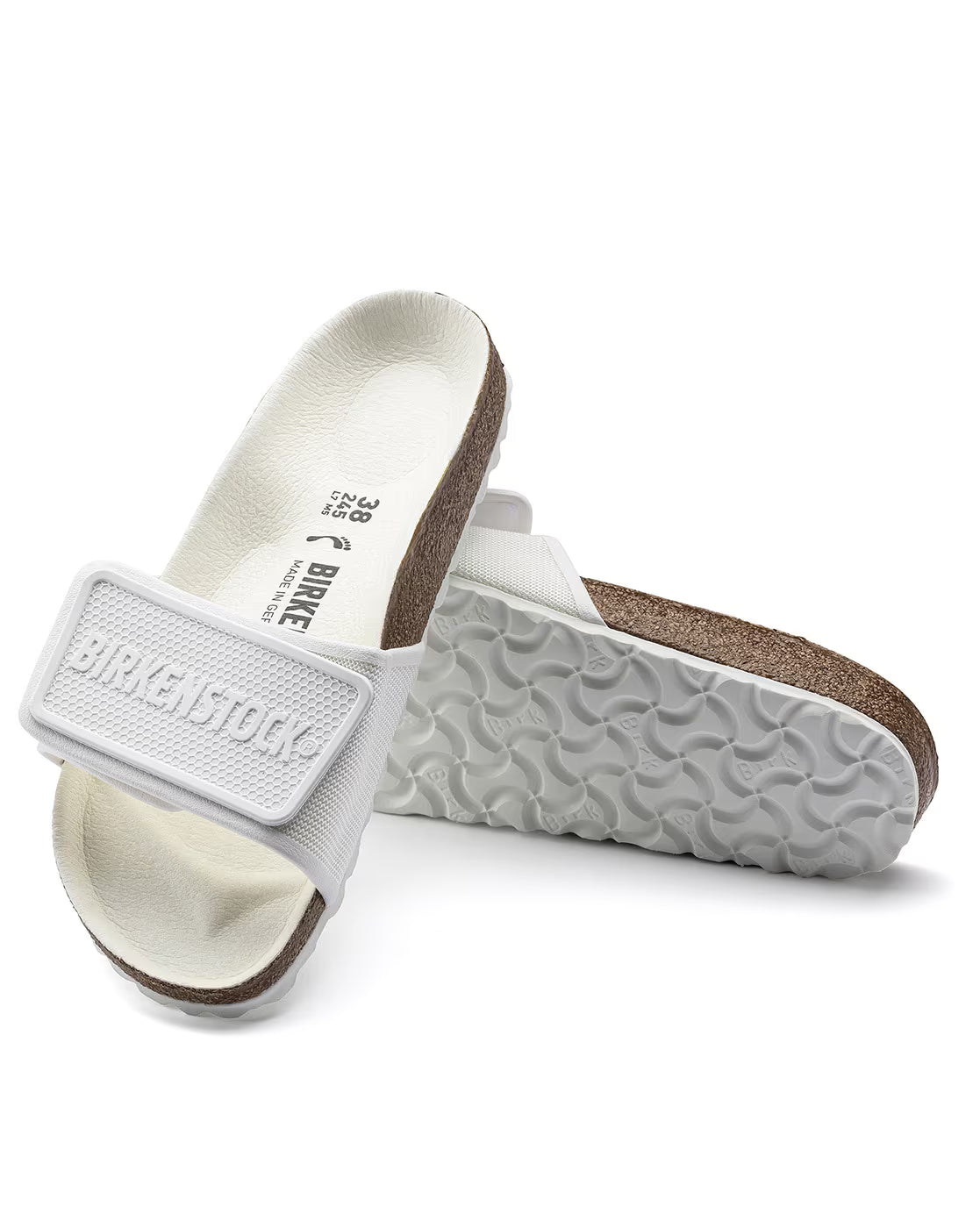 Birkenstock Tema White Regular Width Micro Fibre One-Strap Sandals ( WITHOUT BOX )