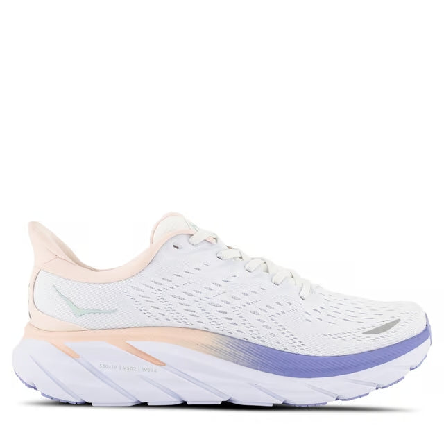 Hoka Women's Clifton 8 Blanc De Blanc/Bright White Shoes