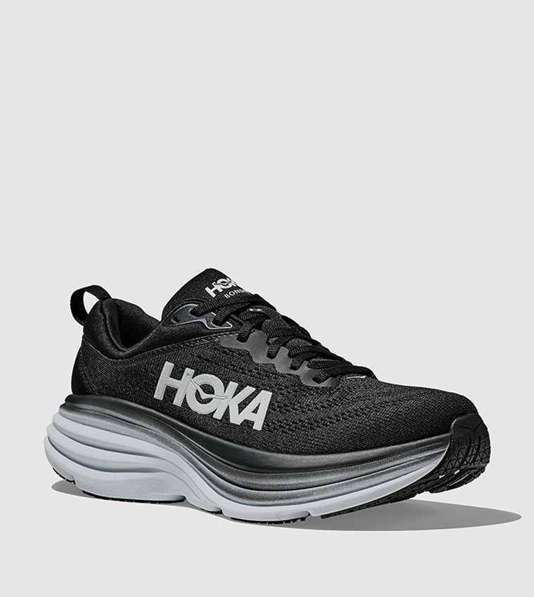 Hoka Men's Bondi 8 (Black/White) ( WITHOUT BOX )