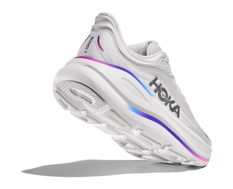 Hoka Cosmic Grey/White Bondi 9 Wide Width Women's Running Shoes 1162014-CYWH ( WITHOUT BOX )