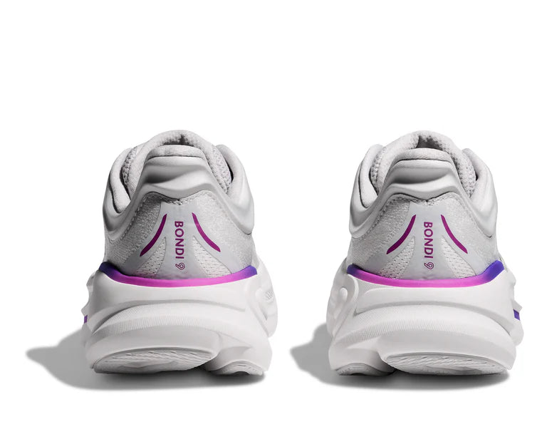 Hoka Cosmic Grey/White Bondi 9 Wide Width Women's Running Shoes 1162014-CYWH ( WITHOUT BOX )