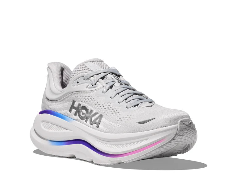 Hoka Cosmic Grey/White Bondi 9 Wide Width Women's Running Shoes 1162014-CYWH ( WITHOUT BOX )