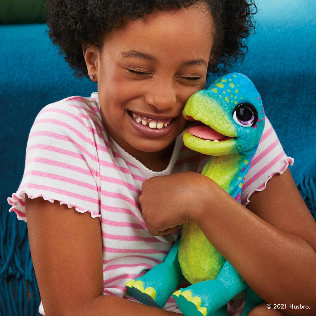 Furreal Snackin’ Sam The Bronto Interactive Animatronic PlUSh Toy, 40+ Sounds And Reactions, Ages 4 And Up