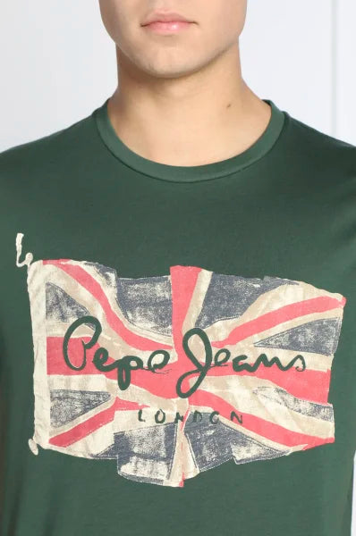 Pepe Jeans Effortless Style and Comfort PM508273 Flag Logo T-Shirt for Men