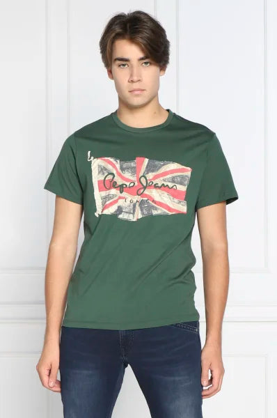 Pepe Jeans Effortless Style and Comfort PM508273 Flag Logo T-Shirt for Men