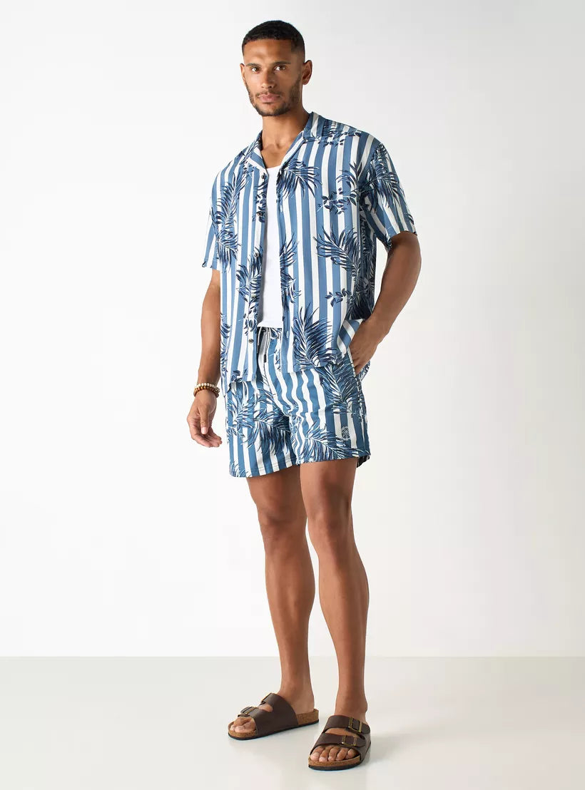 JACK & JONES  Swim Shorts JPSTFIJI  JJSWIM SUMMER AOP LY WHITE AND BLUE