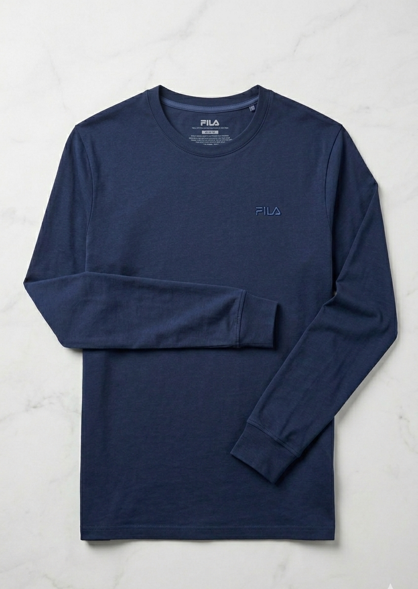 FILA LONG SLEEVE NAVY T-SHIRT FOR MEN  (lm23d809-410)
