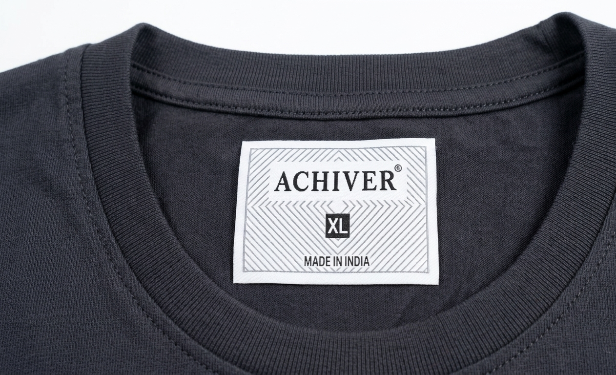 ACHIVER DARK NAVY BLUE PRINTED T-SHIRT MEN