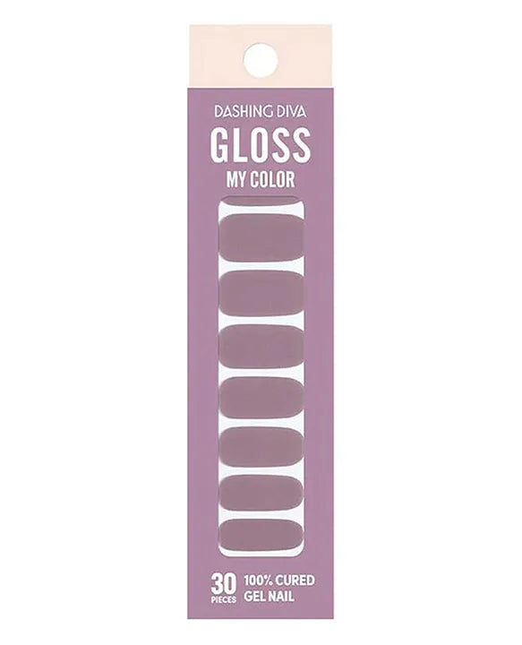 Dashing Diva Gloss Milky Lilac Gel Nail Strip Set of 30