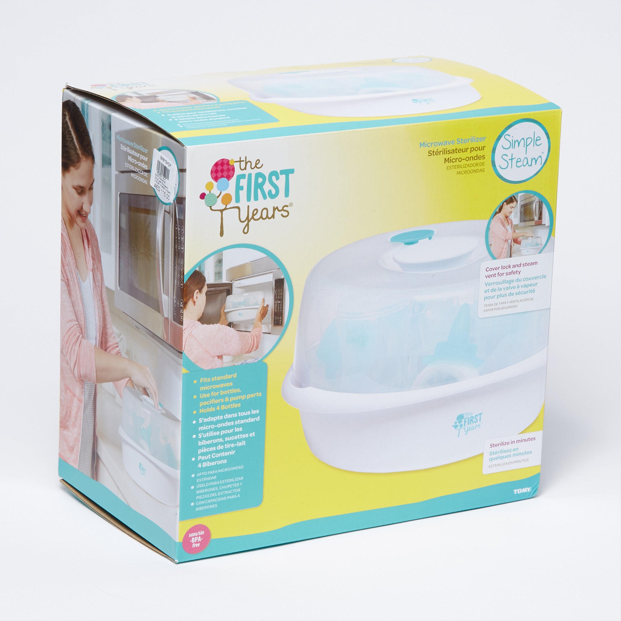 The First Years Microwave Sterilizer – Quick & Easy Sterilizing for Baby Bottles, Pacifiers & More
