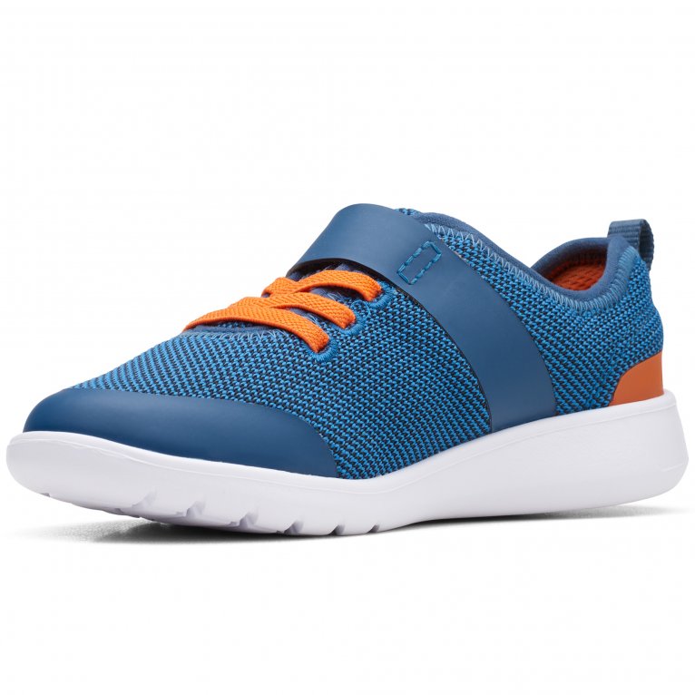 Clarks KIDS scape track youth Athletic Shoes - Ready for Action BLUE COLOR