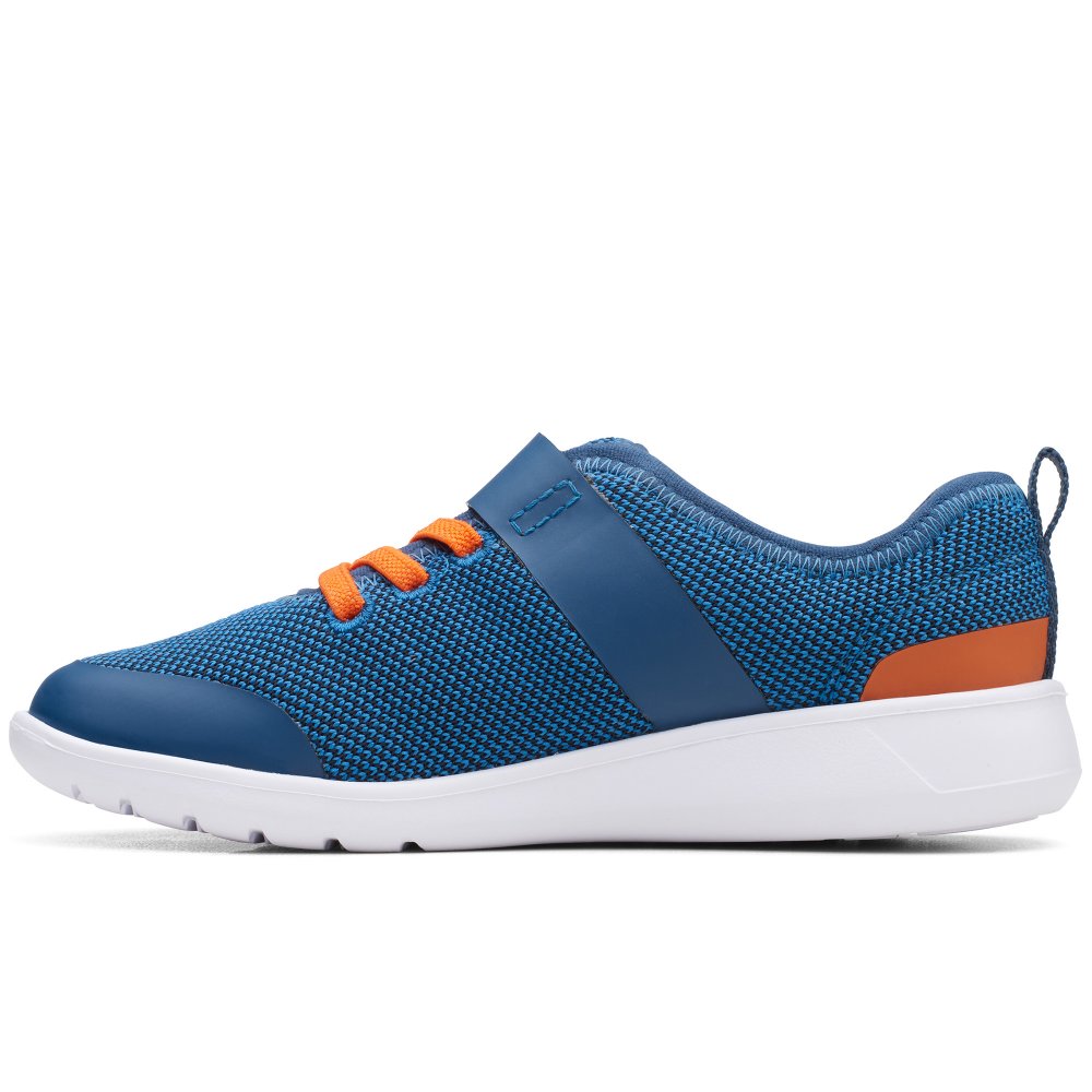 Clarks KIDS scape track youth Athletic Shoes - Ready for Action BLUE COLOR
