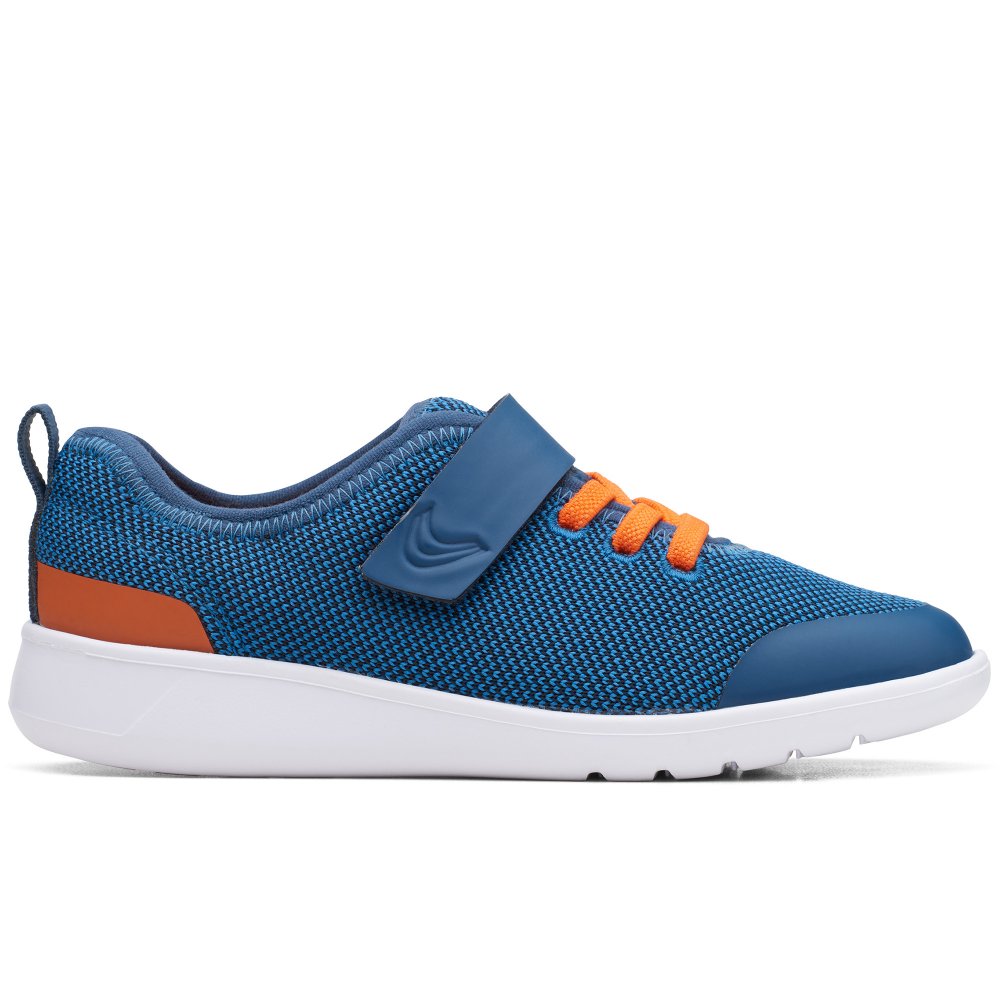Clarks KIDS scape track youth Athletic Shoes - Ready for Action BLUE COLOR