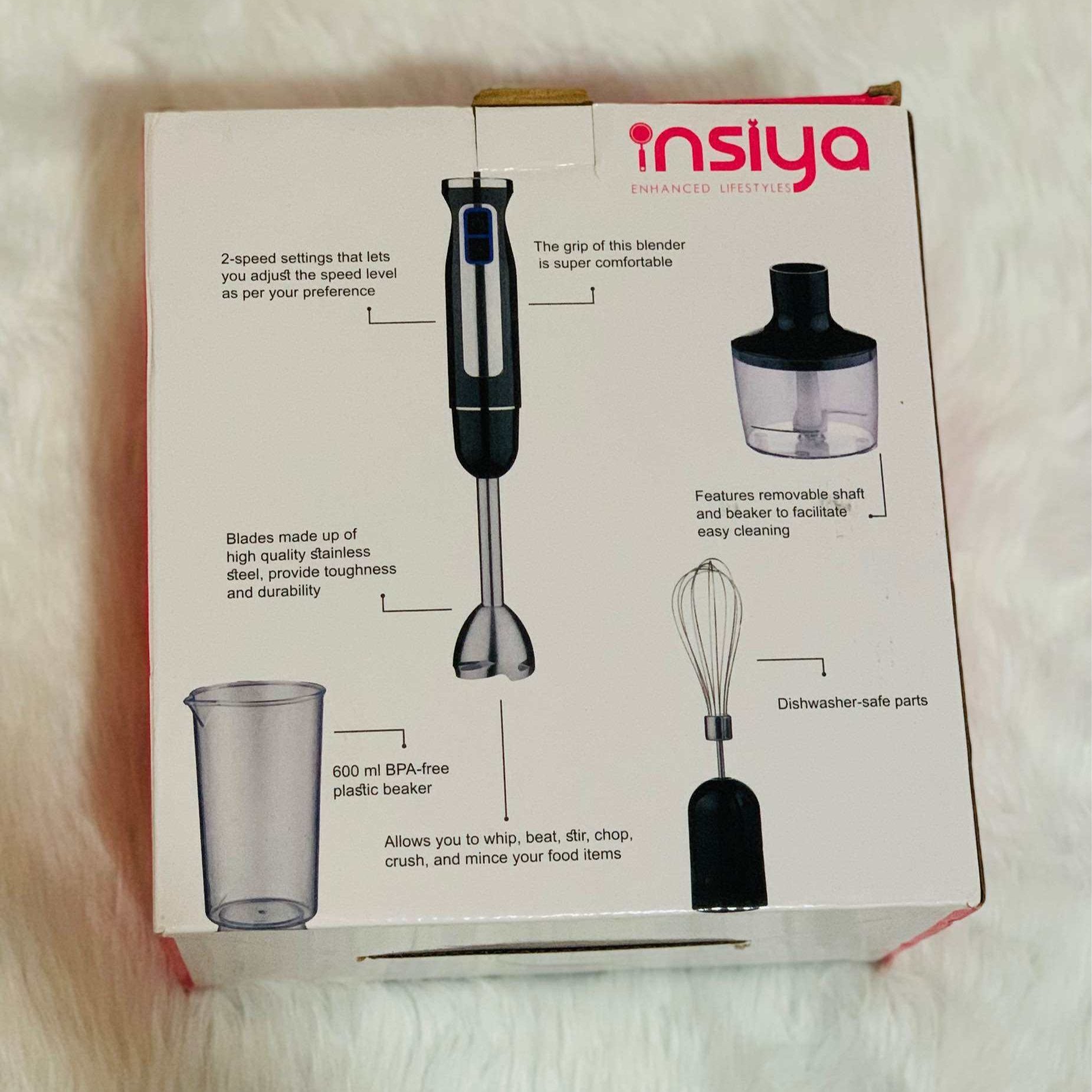 Insiya 4-in-1 Blender Set: Blend, Chop, Whisk, and Grind with Ease