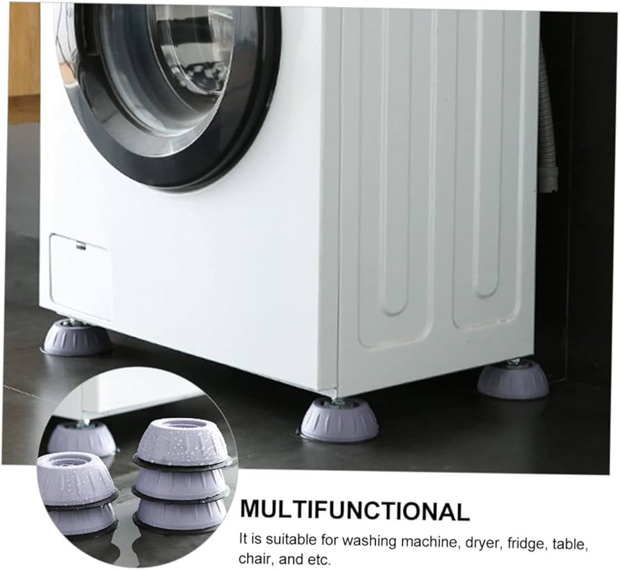 GOLDEN SALT Healeved Washing Machine Support Feet Noise Dampening TPU Glue Mats for Stable, Vibration-Free Performance