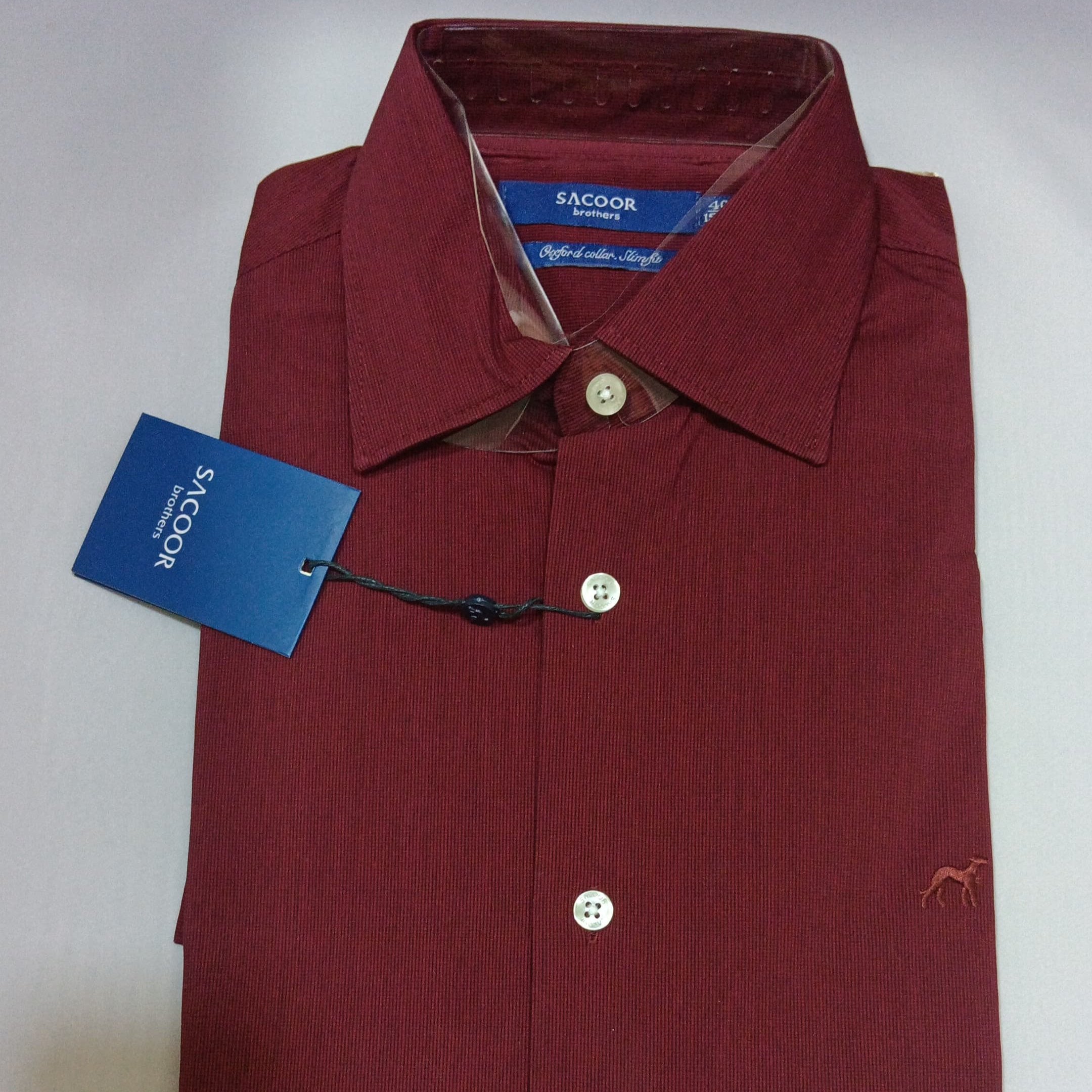 Sacoor Slim Fit Comfort Poplin Garment Dye Shirt