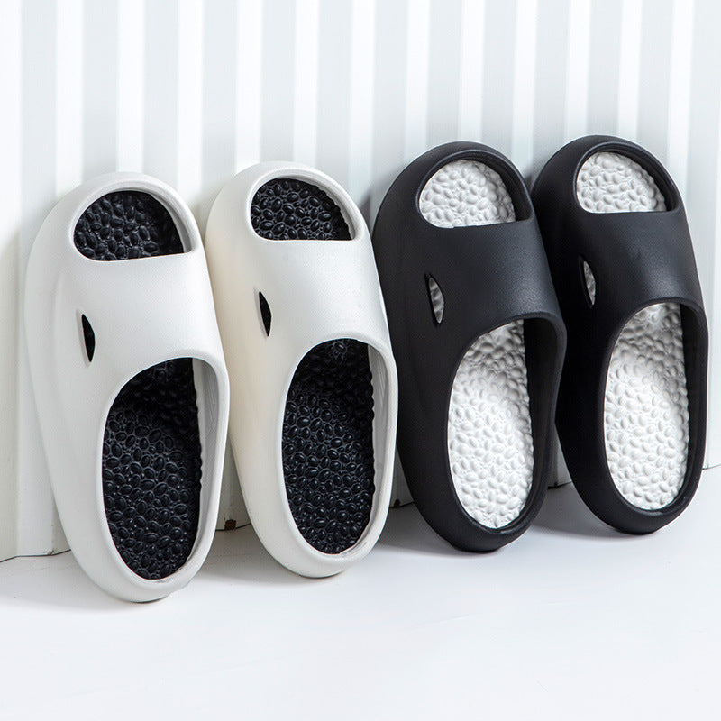 GHAKE Black Foot Massage Slippers with Pressure Points on Specific Areas of the Body