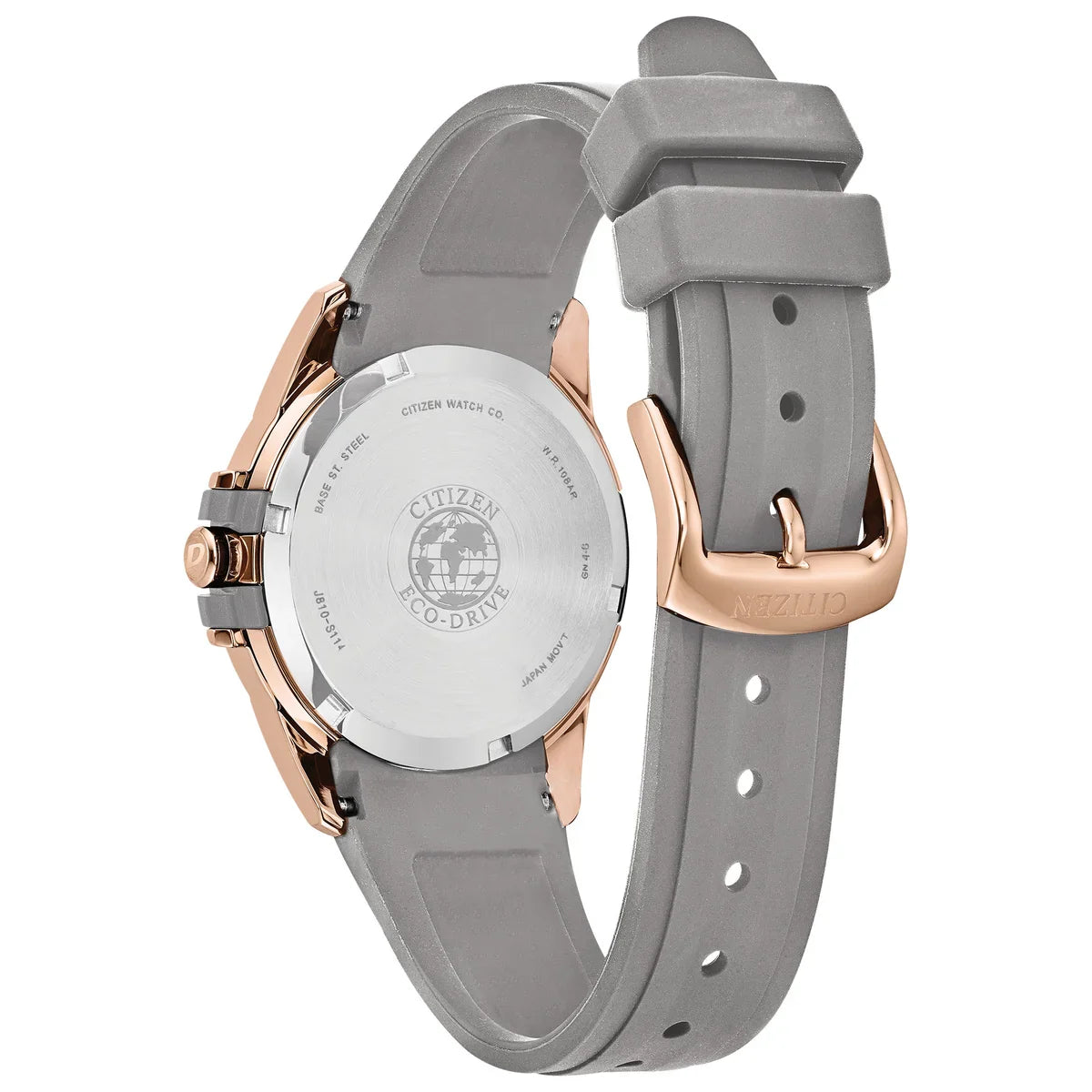 Citizen Eco Drive Weekender Pink Gold Tone Stainless Steel Quartz Ladies Watch