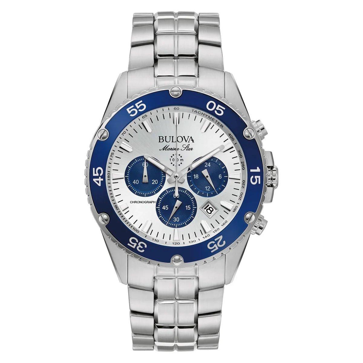 Bulova Marine Star Chronograph Stainless Steel Quartz Men's Watch