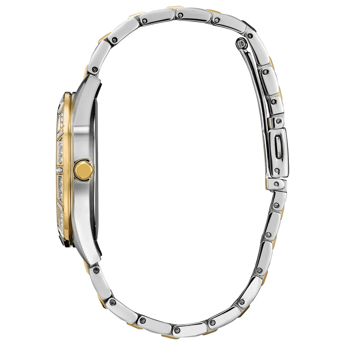 Citizen Eco Drive Crystal Two Tone Stainless Steel Ladies Watch P