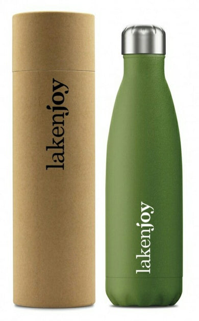 Laken Laken Joy 500ml Stainless Steel Thermal Water Bottle Narrow Mouth Double Insulated 12H Heat & 24H Cold Water Bottle - Green