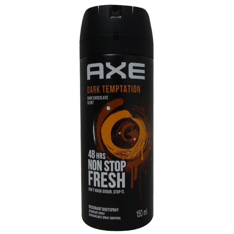 AXE Men Deodorant Body Spray, Dark Temptation, 48 hours irresistible fragrance, 150ml