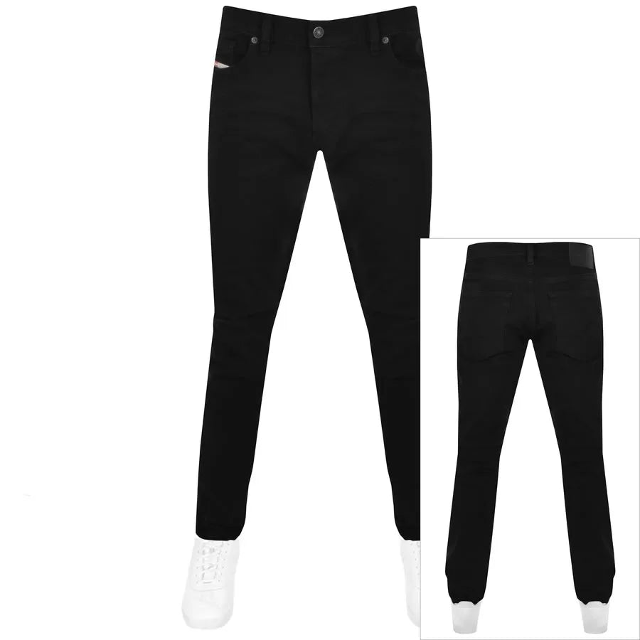 Men's Diesel D-luster Slim Tapered Jean Washed Black 0elay