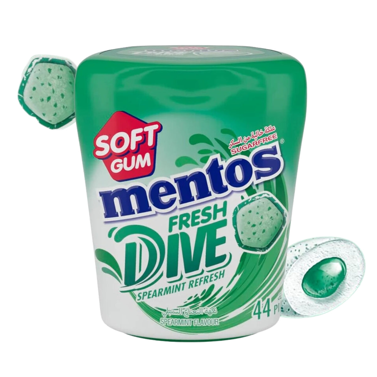 Mentos Spearmint Flavour Soft Gum Fresh Dive 88 Gram