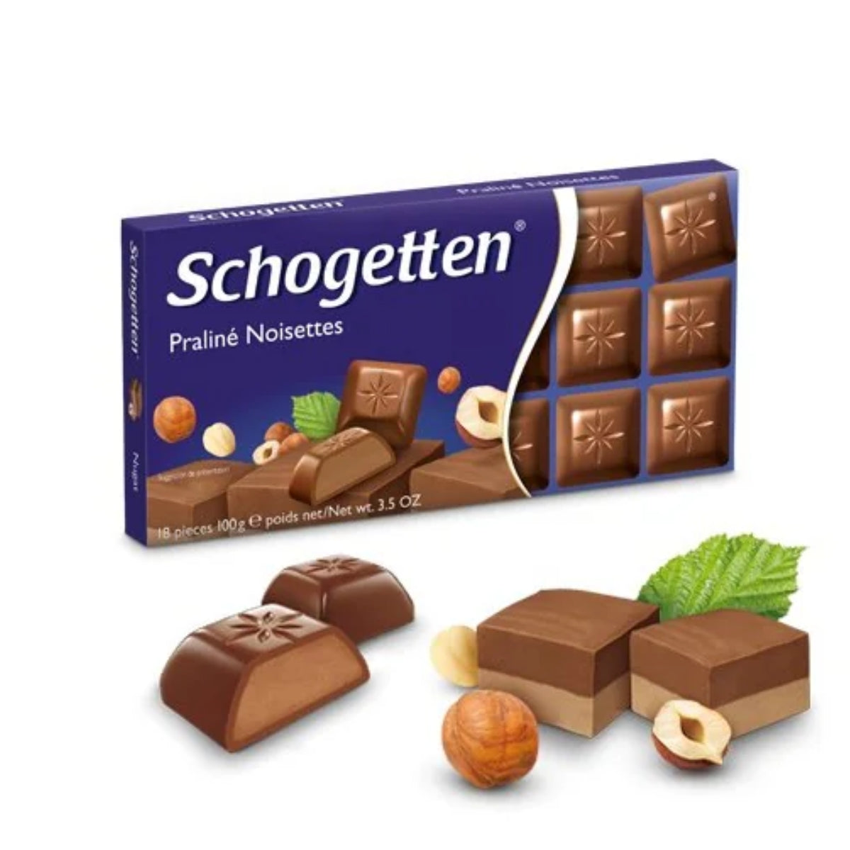 Schogetten Milk Praline Noisettes Chocolate 100 Gram