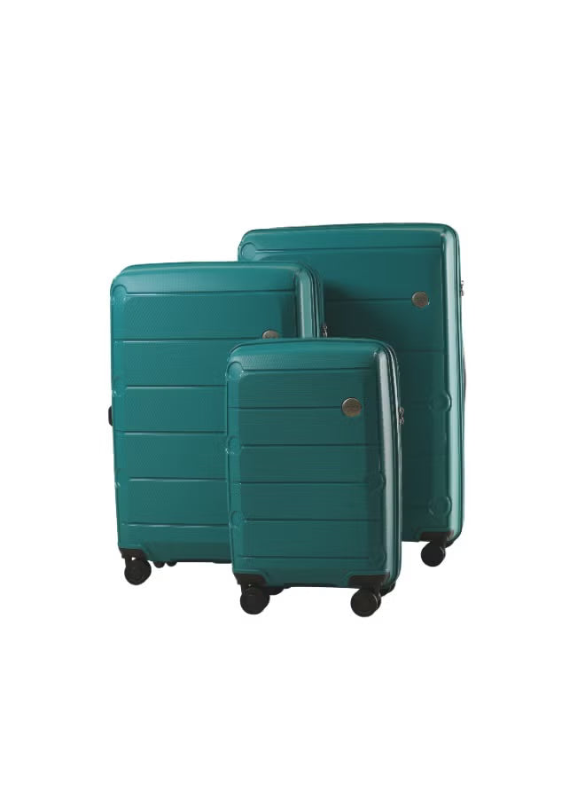 Pierre Cardin Signature PP Luggage Set 3PCS 21/26/30" Expandable Spinner Wheels – Teal