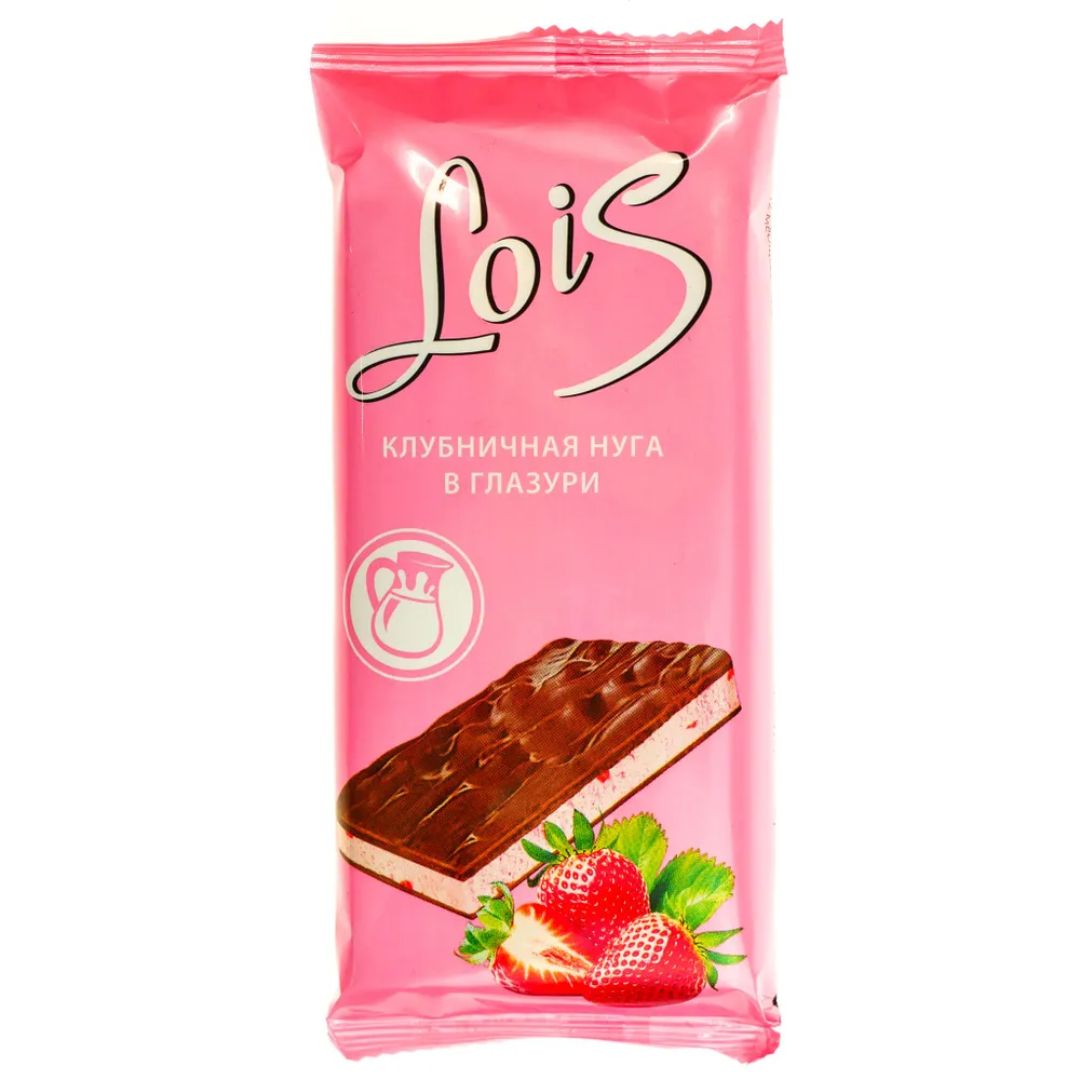 Lois Milk Chocolate Strawberry Nougat 80g