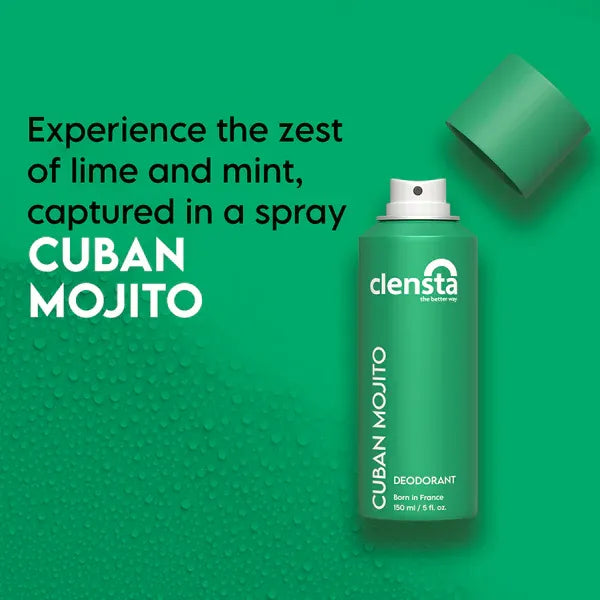 Clensta Cuban Mojito Deodorant for Men - 150 ml | 5 fl. oz.