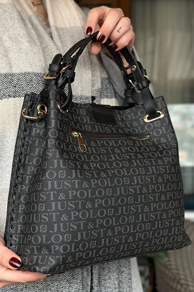 Just Polo Black Braided Casual Model