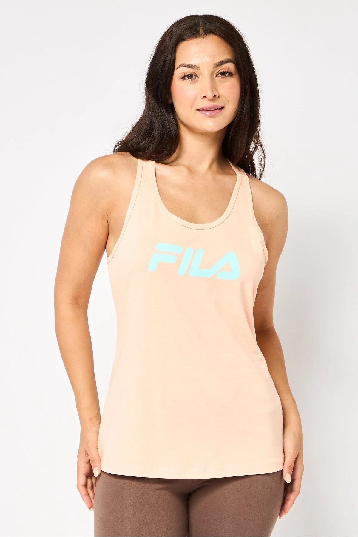 Fila Women Sportswear Fit Sleeveless Training Tank Top, Peach SW21B824