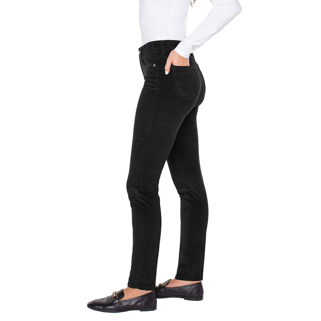 SIZE: 30 - Well Worn Women High Rise Corduroy Skinny Pant (Black 10/30)